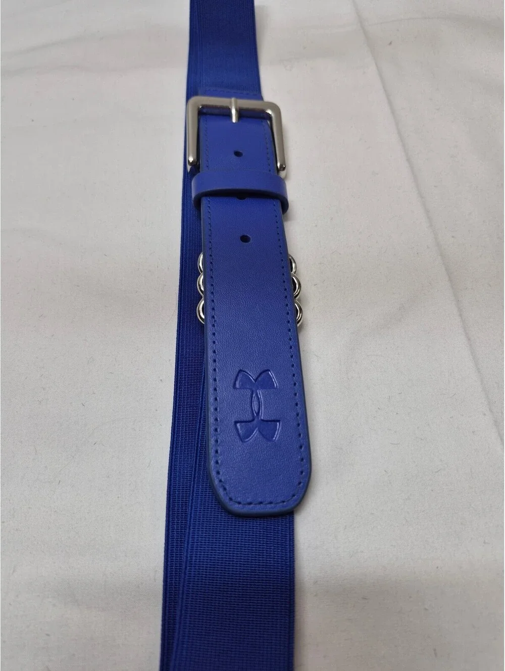 Under Armour Blue Elastic Stretch Belt with Silver Buckle B470